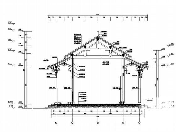 广场仿古建建筑CAD施工图纸(节点详图) - 2