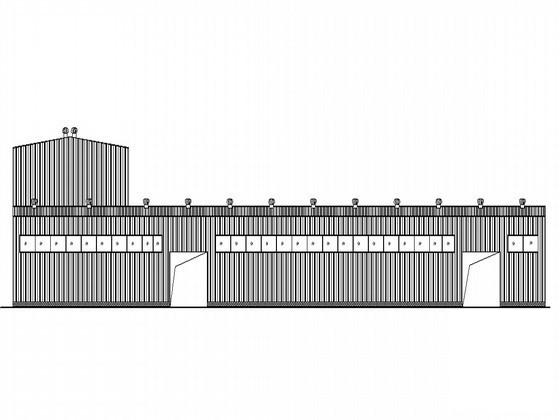 1层复钢结构厂房建筑CAD施工图纸 - 1