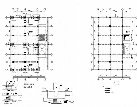 10层框架结构带隔震支座住宅结构CAD施工图纸(楼板配筋图) - 3