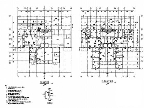 33层剪力墙住宅楼结构CAD施工图纸（筏形基础） - 2