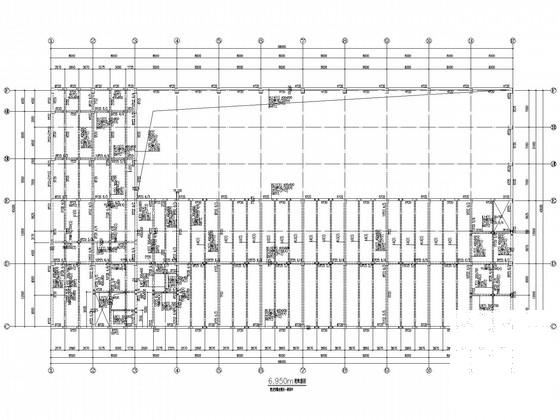 2层底部混凝土框架钢屋架厂房结构CAD施工图纸 - 1