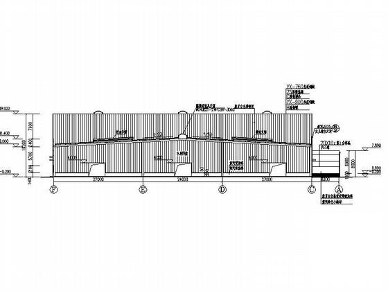 中国单层（局部2层）钢结构厂房建筑施工CAD图纸 - 2