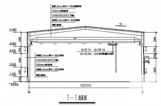 化工塑料产业园单跨厂房建筑施工CAD图纸 - 2