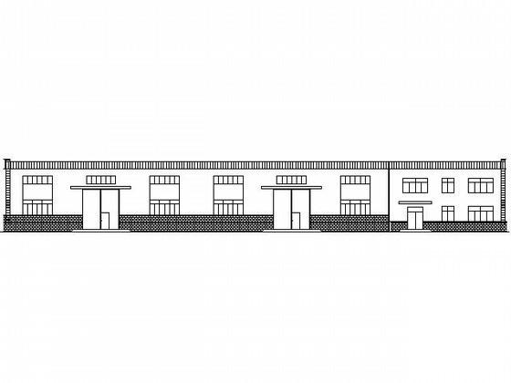 带辅房的钢结构厂房建筑施工CAD图纸 - 1