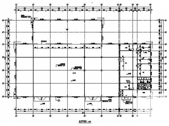 带辅房的钢结构厂房建筑施工CAD图纸 - 3