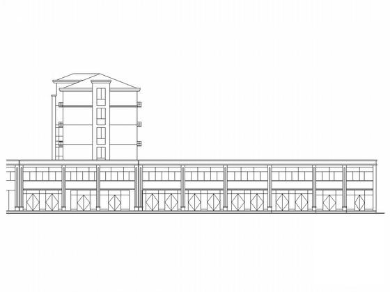底部两层商业框架上部4层砖混住宅楼结构CAD施工图纸(柱下条形基础) - 5