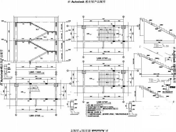 3层框架结构旅游综合体结构CAD施工图纸（独立基础） - 4