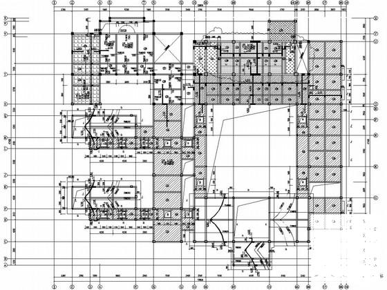 地上1层局部两层框架结构中式别墅结构CAD施工图纸 - 4