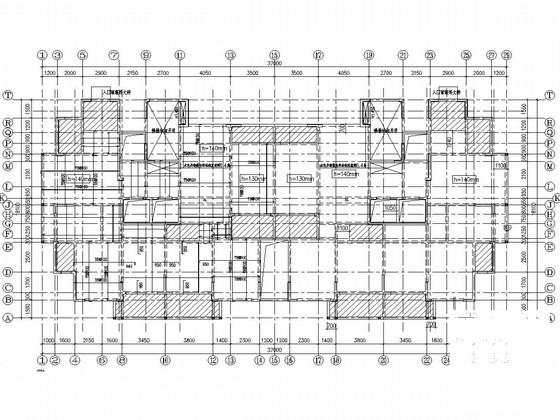 15层剪力墙结构带阁楼住宅结构CAD施工图纸(基础设计等级) - 2