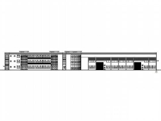 工业园3层标准厂房建筑施工CAD图纸 - 1