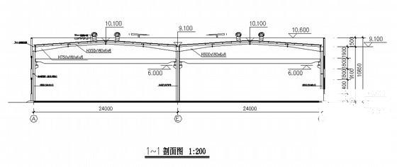 云龙镇]2层工业厂房建筑施工CAD图纸 - 2