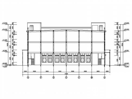 中小企业孵化基地2层厂房建筑施工CAD图纸 - 2