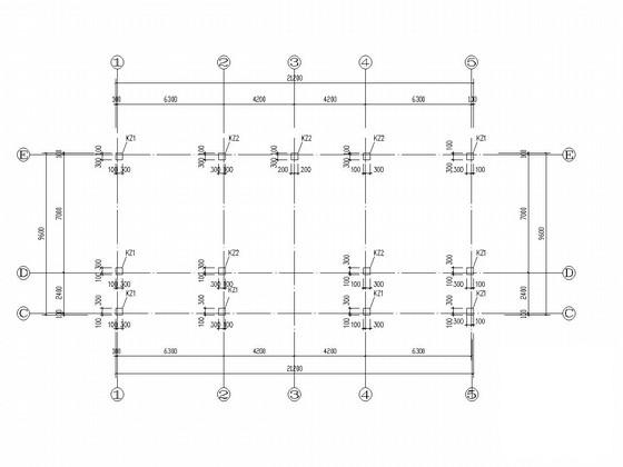 3层框架结构车间结构CAD施工图纸（建筑） - 4