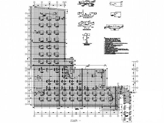 12层框架办公楼结构CAD施工图纸（蜂巢芯密肋楼盖） - 1