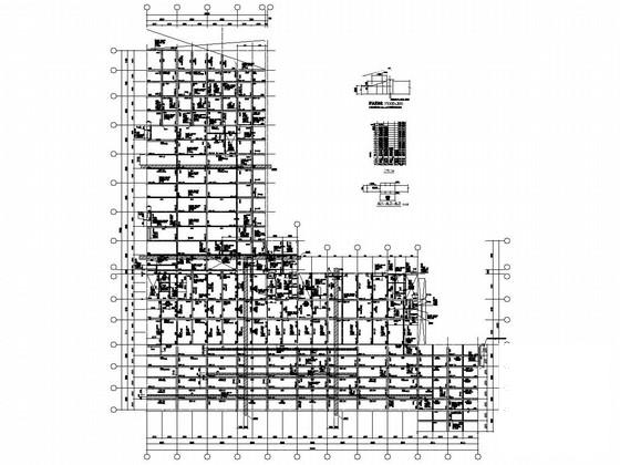 12层框架办公楼结构CAD施工图纸（蜂巢芯密肋楼盖） - 3