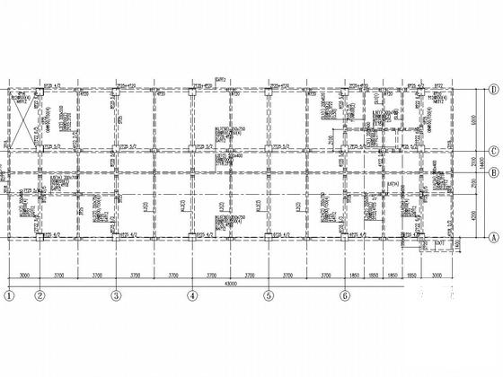6层框架结构办公楼结构CAD施工图纸（建筑） - 4