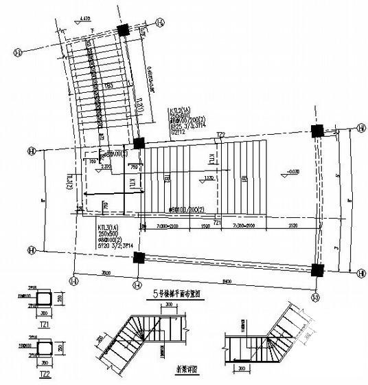 框架结构酒店大堂结构CAD施工图纸（3层五星级酒店） - 4