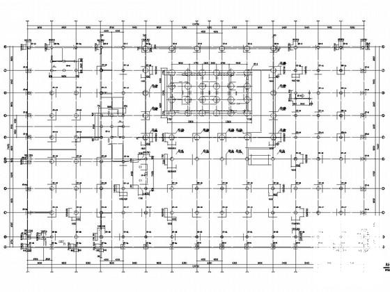 33层框剪核心筒结构商用楼结构CAD施工图纸（裙房带车库） - 2