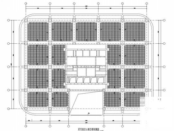 19层框架核心筒结构证券总部综合办公楼结构CAD施工图纸(基础平面图) - 4