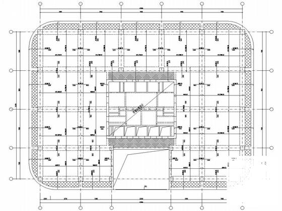 19层框架核心筒结构证券总部综合办公楼结构CAD施工图纸(基础平面图) - 5