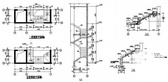 剪力墙结构私人自建别墅结构CAD施工图纸（3层坡屋顶条形基础）(平面布置图) - 4