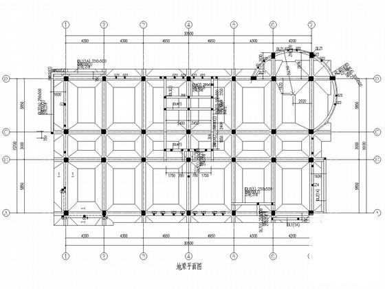 3层框架结构科技基地（展厅）结构CAD施工图纸 - 2