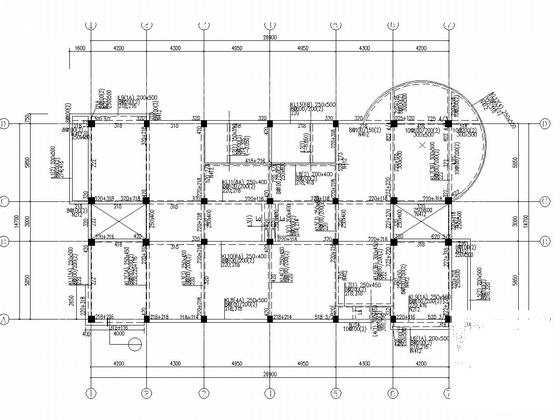 3层框架结构科技基地（展厅）结构CAD施工图纸 - 5