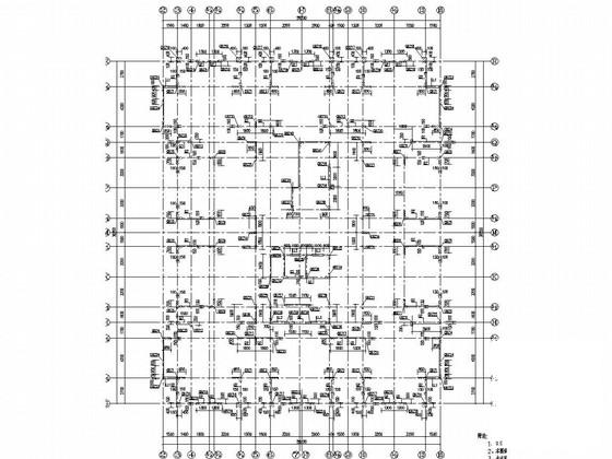 20层部分框支剪力墙结构旧村改造综合楼结构CAD施工图纸 - 3