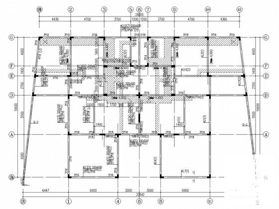 两层异形柱框架结构别墅结构CAD施工图纸 - 2