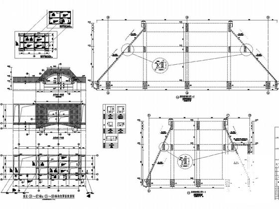 3层框架结构商铺结构CAD施工图纸（回迁房）(人工挖孔桩) - 4