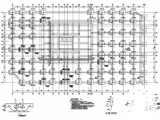 26层框架剪力墙结构商住楼结构CAD施工图纸（带裙房） - 2