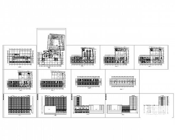 13层酒店建筑方案设计图纸（效果图纸）(平面图) - 4