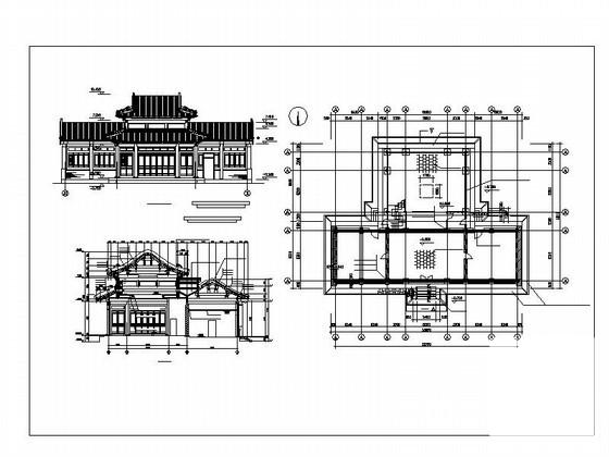 单层戏楼建筑方案设计图纸(平面图) - 4