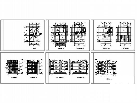 中式风格3层小康农居建筑扩初图纸(CAD平面图) - 4