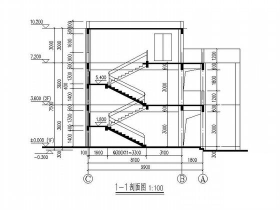 2层2班小型现代幼儿园建筑施工CAD图纸 - 2