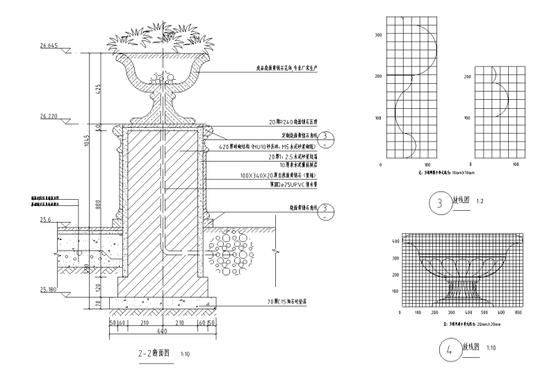 砖结构花钵坐凳节点详图设计 (3)