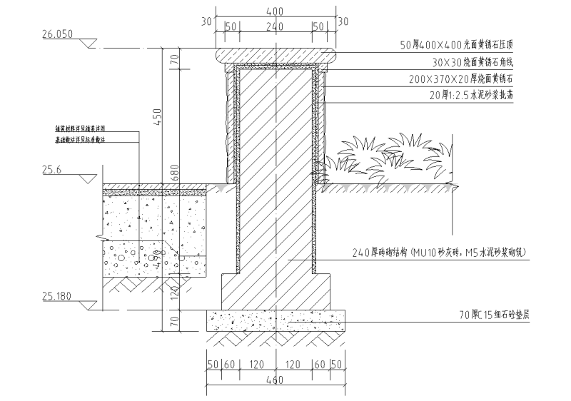 砖结构花钵坐凳节点详图设计 (4)
