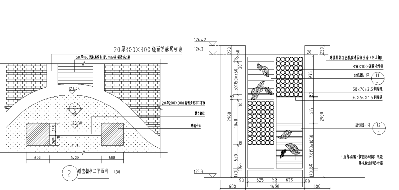 铁艺栅栏节点详图设计 (4)