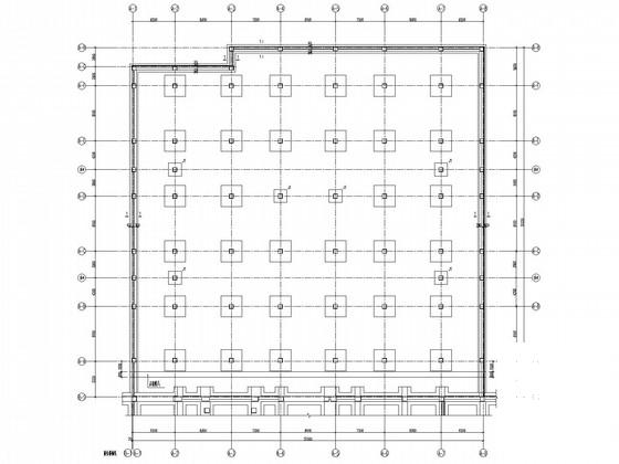 框架钢混农贸市场结构CAD施工图纸（6度抗震） - 2