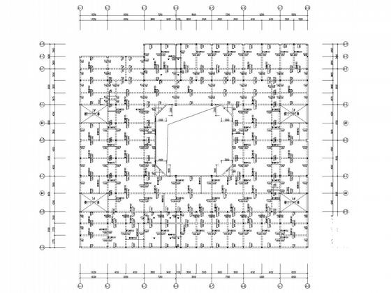 框架钢混农贸市场结构CAD施工图纸（6度抗震） - 4
