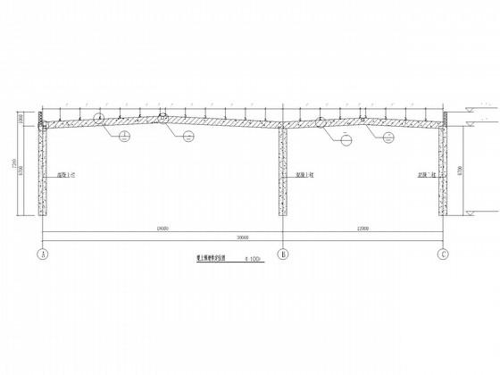 8度抗震30米连跨钢屋架结构CAD施工图纸 - 1