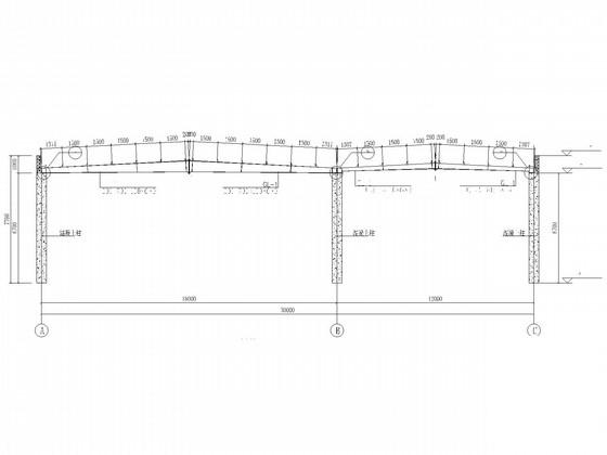 8度抗震30米连跨钢屋架结构CAD施工图纸 - 2