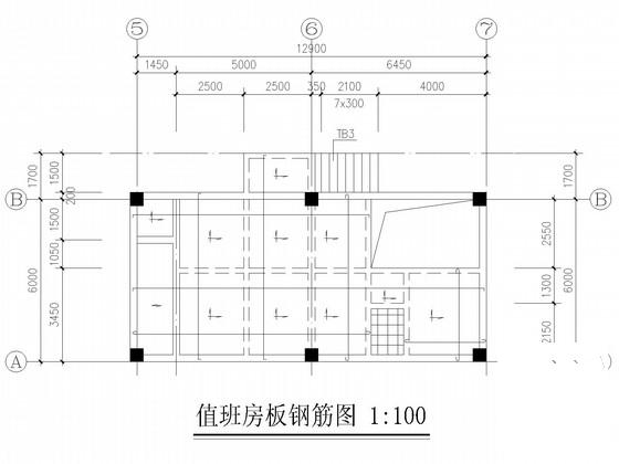 无梁楼盖蓄水池、值班房框架结构CAD施工图纸(建施) - 2