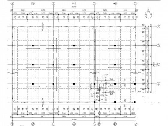 无梁楼盖蓄水池、值班房框架结构CAD施工图纸(建施) - 3