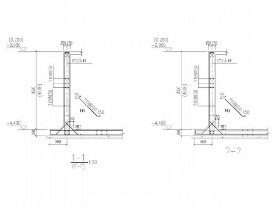 矿井回风散热系统循环水池及泵房结构CAD施工图纸 - 4