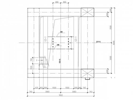 双斜撑式多绳提升钢井架空间框架结构CAD施工图纸 - 2