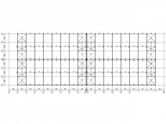36米两连跨钢屋盖厂房结构CAD施工图纸 - 3