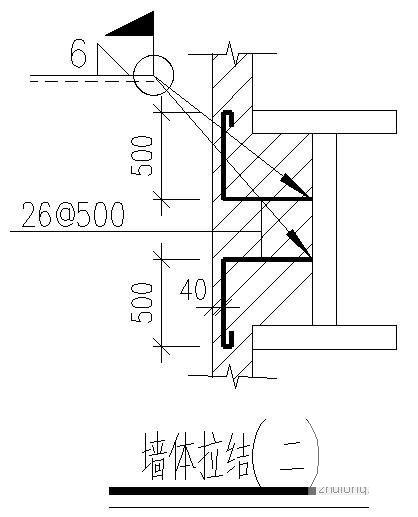 墙体拉结筋节点图 - 2