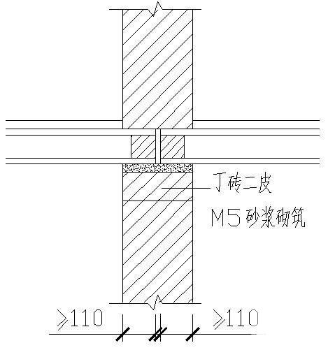 墙上搁置钢筋混凝土板大样节点构造详图纸 - 1