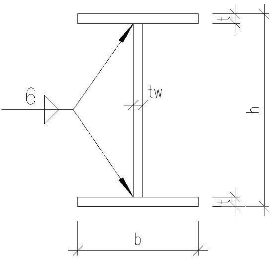 柱顶板连接焊缝示意节点构造详图纸 - 3